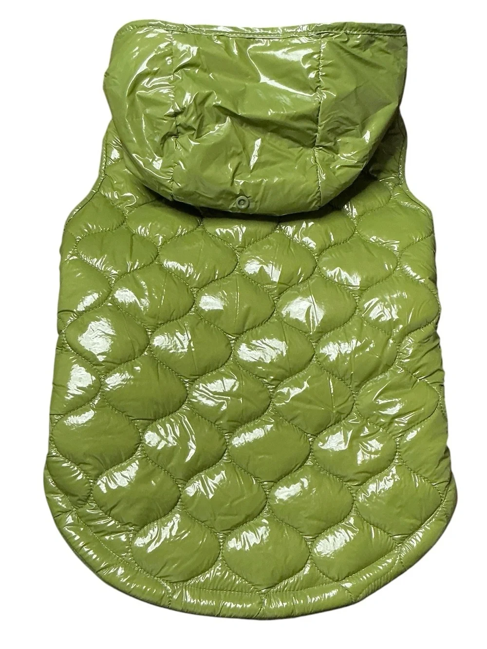 Olive Green Puffer Quilted Dog Coat Size L